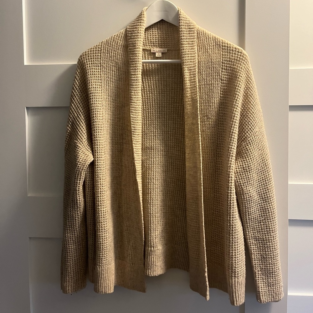 GAP Tan Open-Front Cardigan